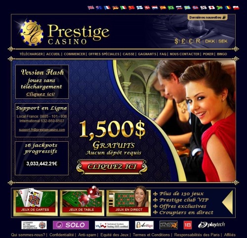 Aperçu Prestige Online Casino (Bonus & informations)