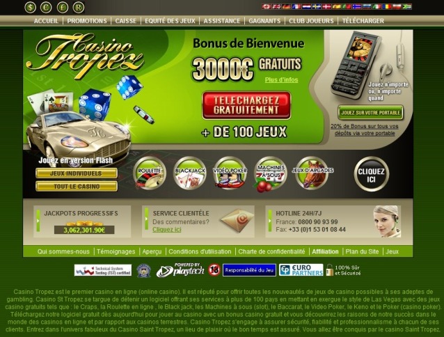 Aperçu Tropez Casino (Bonus & Informations)