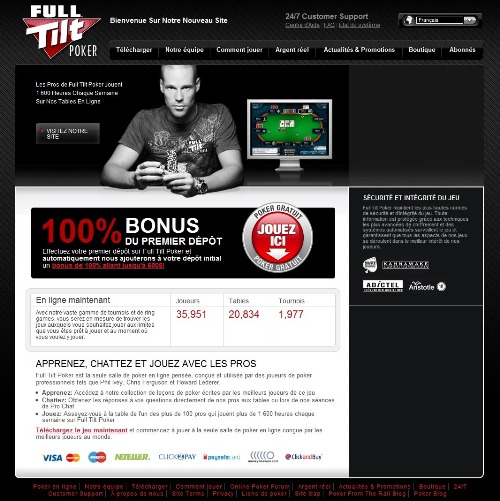 Aperçu Full Tilt Poker (Bonus & Informations)